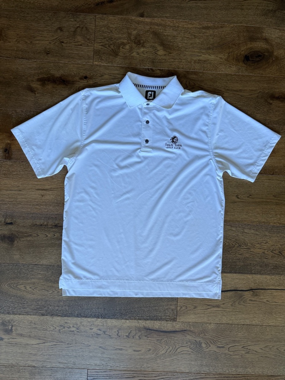 FootJoy White Men's Golf Polo with Small Embroidered Logo